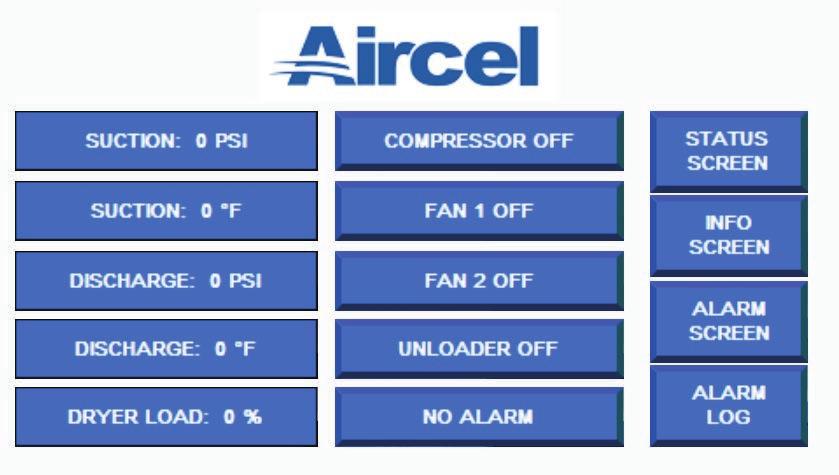 VF, DHT, AES Series Manual SECTION 5: CONTROLLERS (AES SERIES) FIGURE 5-1: Home Screen 5.