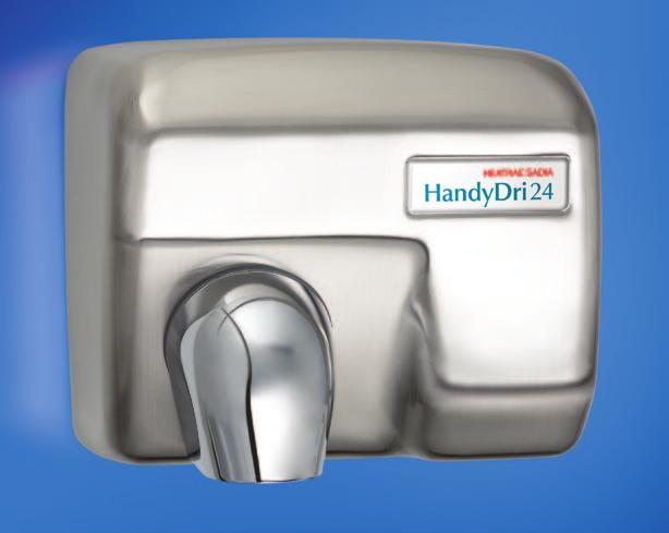 Its multi-directional air jet concentrates the flow of air to ensure that hands are dried