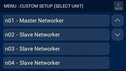 3.5 Networker Parameters The NETWORKER PARAMETERS section in the Master Brivis Touch Controller provides access to all Networkers connected to the system.