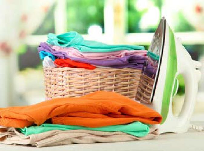Laundry Designate a work surface area within your laundry, such as a foldout shelf or a small table, to fold your clothes.