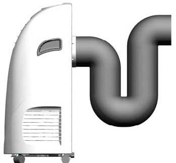 Install Portable Air Conditioner 1. Move the unit into place, with the exhaust hose assembly closest to the window frame adapter. Keep a 20