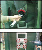 No Parts Procedure Remark 2 Fan Moter 1) Loosen the fixing nut and detach the Fan.