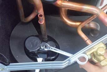 When removing the compressor,heat Exchanger, and Pipe, purge the