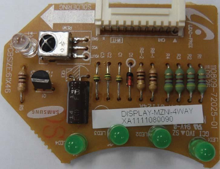 Panel PCB 1 CN01-DISPLAY #1 : DC 12V #2~5 : LED control signal #6 : Remocon signal