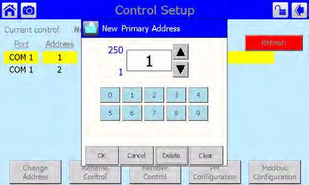 Page 58 Bradford White Corp. Job E Set Up the Modbus Control Addressing 5. Press the Control Setup button. Figure 65 shows the Control Setup screen.