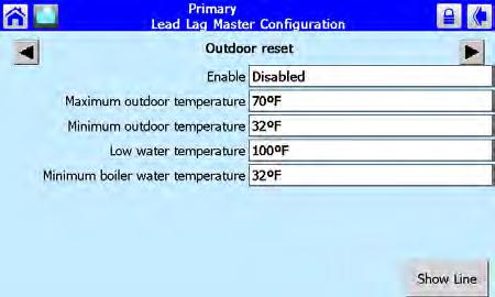 Brute Elite Boilers and Water Heaters Page 69 2. Set the outdoor reset and warm weather shutdown parameters as desired.