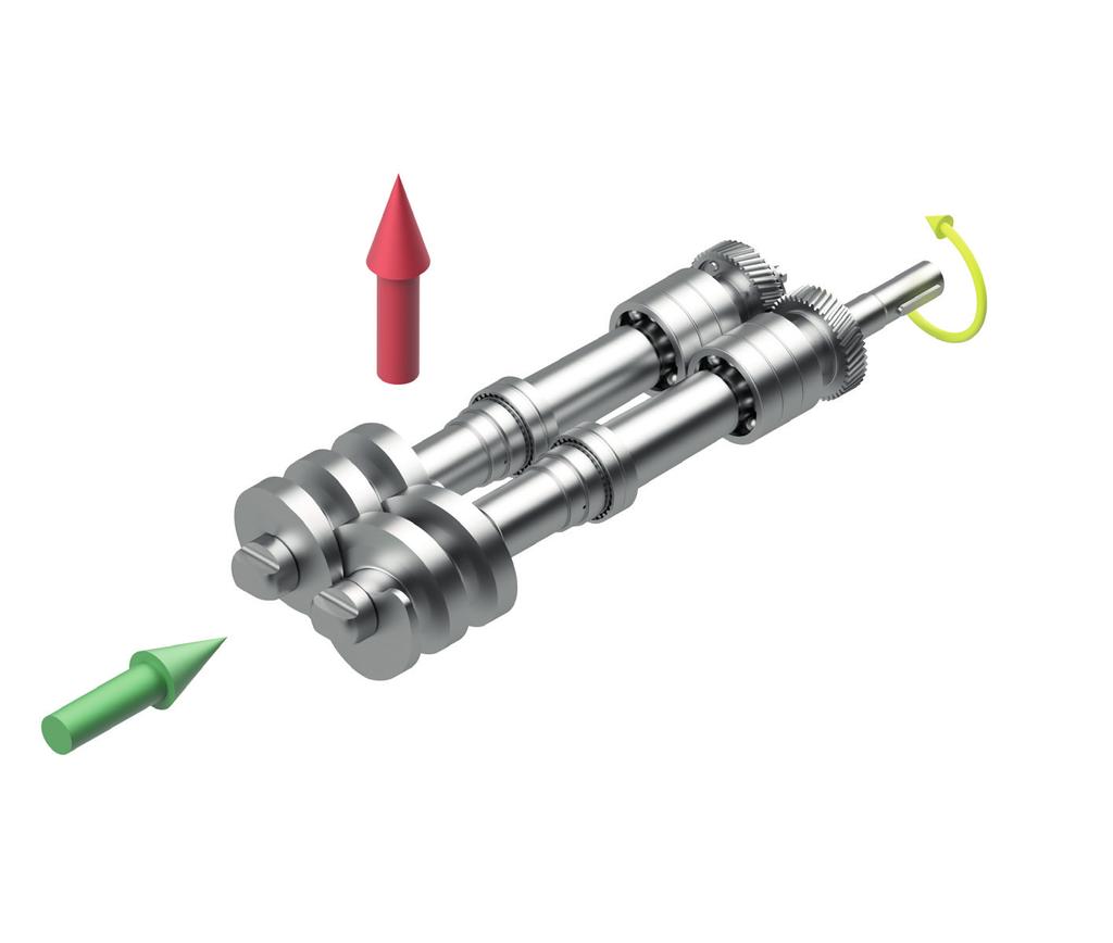 Bornemann - Unique Technology Bornemann Operating Principle SLH Twin Screw Pumps are rotating positive displacement pumps, using two screws to convey the product along the screw axis.