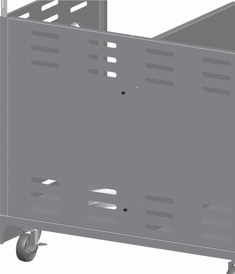 4 Attach center cart divider to bottom shelf using three