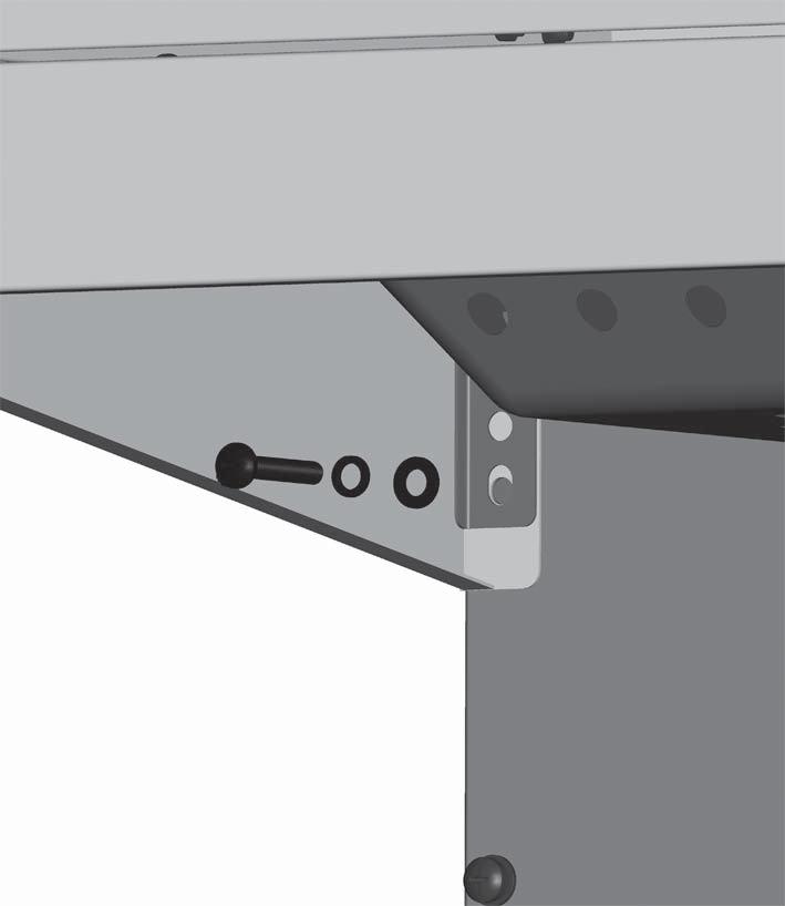 Attach rear of shelf using one 1/4-20x1½ screw, shown