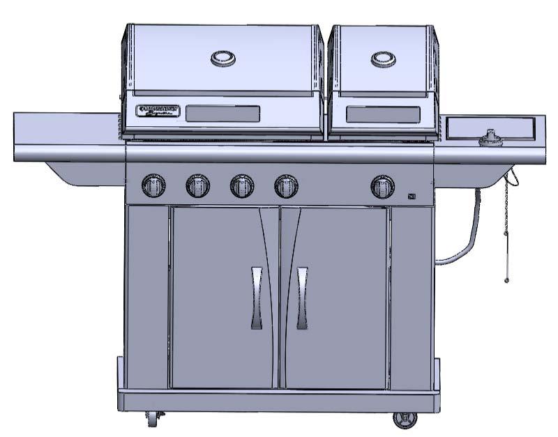 Fully Assembled View Left Side Right Side Operating the Grill CAUTION: Use only the regulator provided. If a replacement is necessary, call our customer service center.