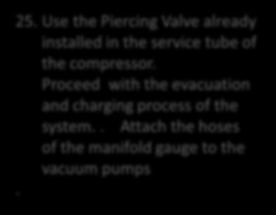 Turn on the vacuum pump to start evacuating the system.