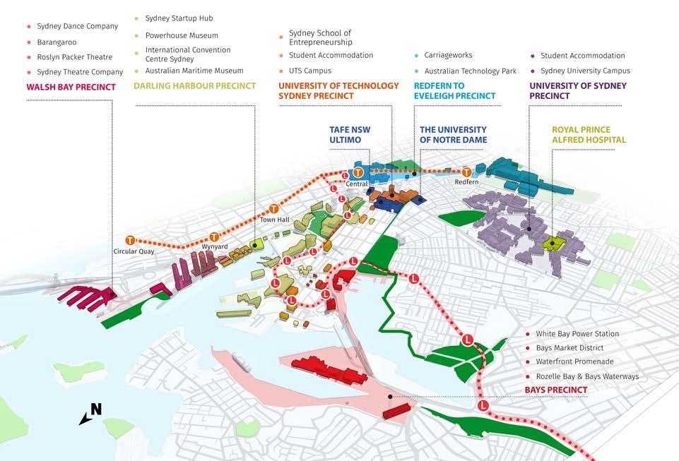 101 Innovation underpins global 21 st century cities. Along the western edge of the Harbour CBD an Innovation Corridor is emerging (refer to Figure 32).