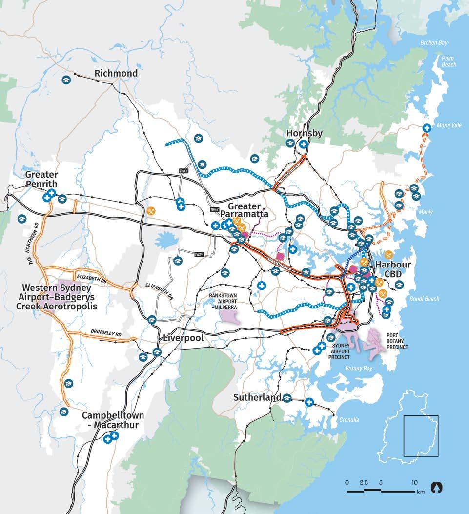 38 Infrastructure and collaboration A city supported by infrastructure Figure 8: Existing infrastructure investment in Greater Sydney Sydney Metro Road Upgrade Cultural investment B-Line Northern