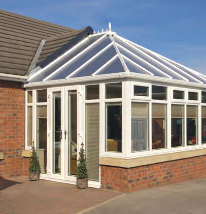 features. Referred to as either a Georgian or Edwardian style, this is a classic conservatory type that combines practicality with style.