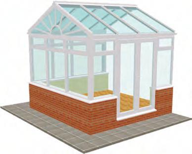 14 Gable Gable style conservatories have two sloped roof