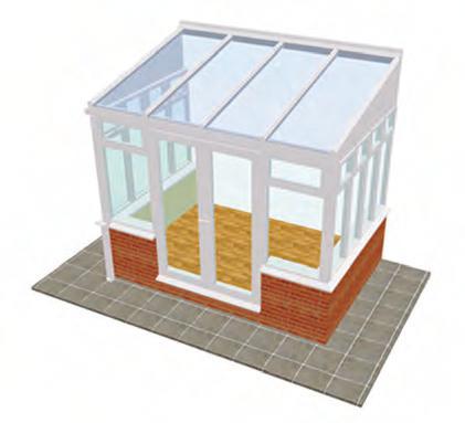 Inspiration Global Conservatory Roofs Lean-to An ideal solution to extend your living space with a sun room or garden room. Choose a two walled option to give a more substantial design.