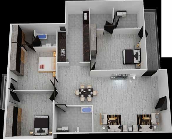 3 BHK SUPER AREA 1500 SQ FT* SIR ZIAUDDIN TOWER 3 BHK + STUDY SUPER AREA 1750 SQ FT* MAJOR DHYANCHAND TOWER * All floor