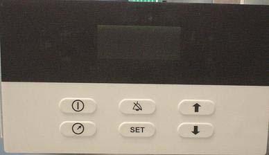 Part III: Chiller Startup Kodiak Function Buttons Phone: 781-933-7300 On/off button Mute button Pressure readout button Toggle buttons Set point button Pressing the SET button will allow you to