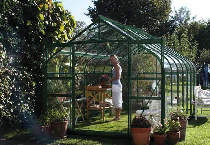 Ideal for keen gardeners the curved eaves provide additional and integral roof vents afford plenty of ventilation.