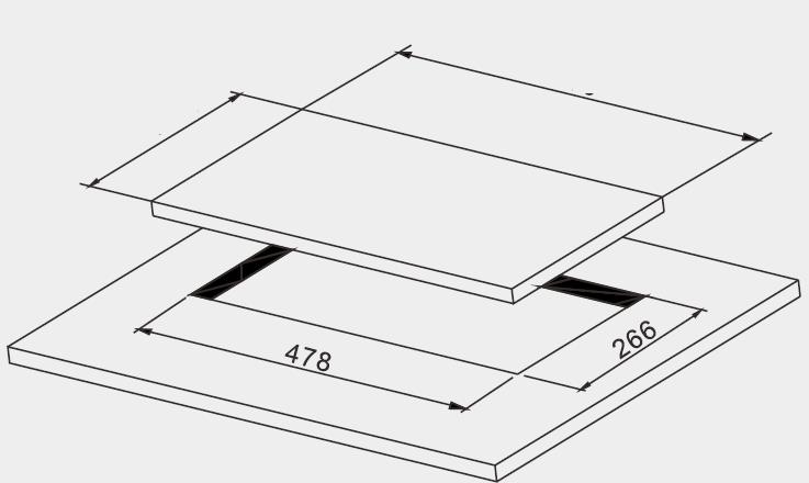 BUILT-IN DIMENSION Model Cut Out Dimension GC2-48N 268 X 480 mm GC2-48P GC1-28N (10.5 inch x 18.