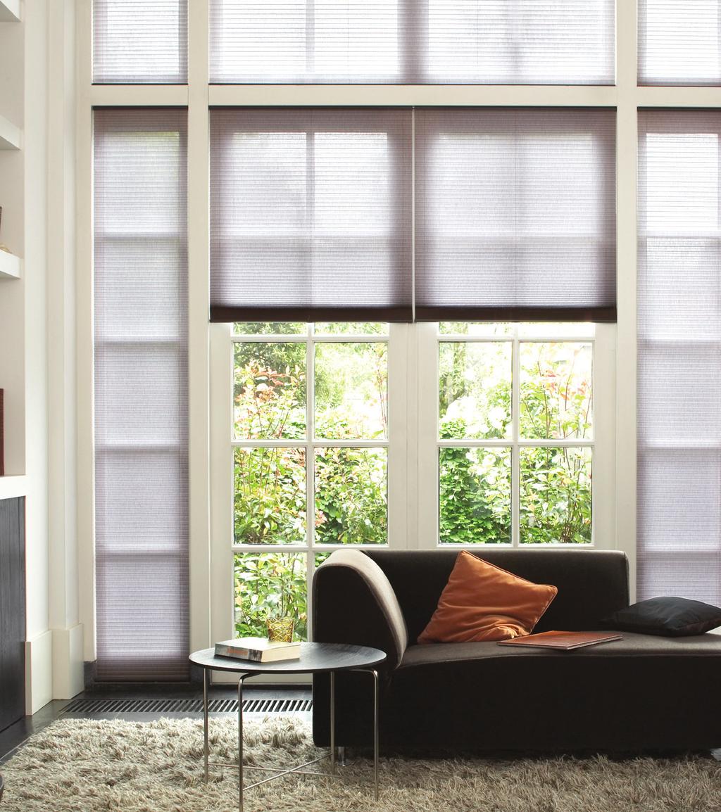 The nature of the fabrics chosen can create interesting plays of light or block it completely.