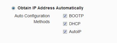 IP Address Configuration DHCP To obtain an IP address automatically using DHCP: 1. Select Obtain IP Address Automatically. 2.