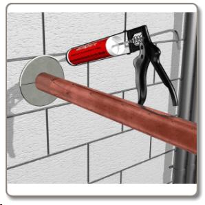 Insulate exposed domestic hot water piping throughout the space with Armaflex style