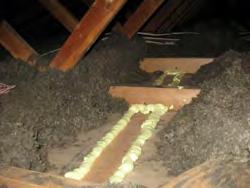 a. Closed Cell Foam install of closed cell foam at the underside of the roof surface and at the exterior wall in the attic space be
