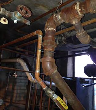 Exposed boiler room piping Exposed heating & hot water piping Exposed heating pipes Recommendations:.