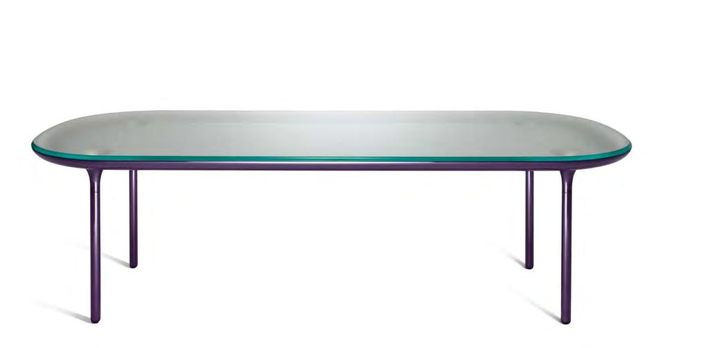 «Tables Flute 2500mm Designer: Jaime Hayon Table 250W x 110D x 75H Lacquered table with either glass or veneered