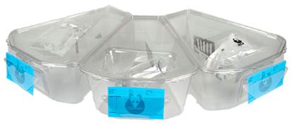Single-Use Cage Base Packaged 26 per box. Product: DBASE2 Single-Use Water Bottle Assembly Includes bottle and cap; sold 128 per box.