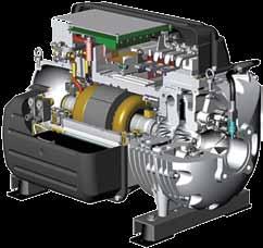 Variable capacity R-134a centrifugal compressors provide load matching cooling capabilities, with quiet energy efficient