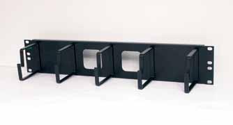 19 Cabinets Eurolan Organisers Cable Organiser 19 with Metal Rings Material: metal Colour Black Mounting in standard 19 cabinets and racks Height 1U or 2U Capacity 1U 40 4-pair UTP cables 2U 80
