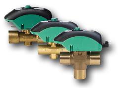 3-way valves are used for constant flow applications or installed at the end of a variable flow branch piping run to maintain minimum flow conditions.