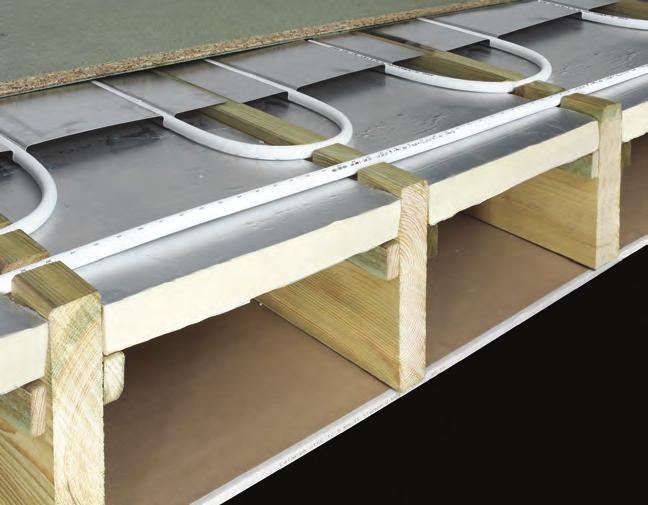 below when engineered I-Beam Joist systems are used.