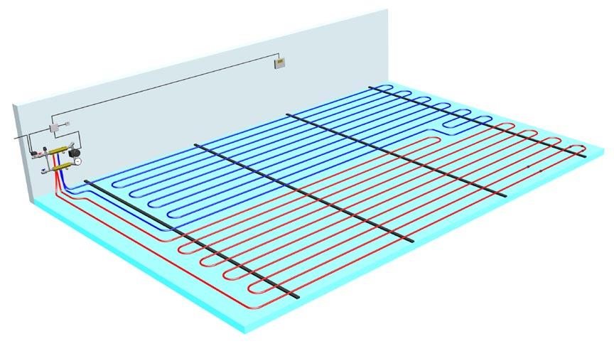 EXTENSION PACK A EXTENSION PACK A Extension Pack A covers up to 24 m² (as shown) at 200mm C-C (centre to centre). This will produce approx. 100W/m² when used with a tiled floor finish.