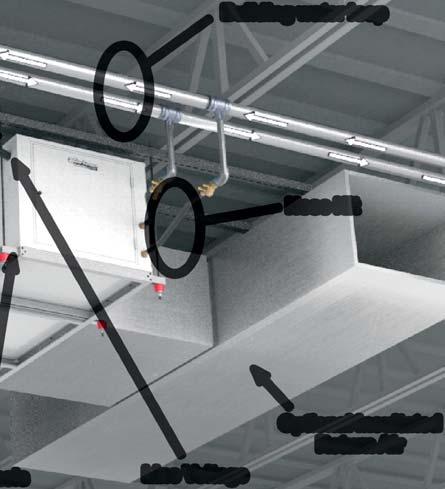 Horizontal units are normally suspended from a ceiling by six 1/2 in. diameter threaded rods. The rods are usually attached to the unit by hanger bracket kits furnished with each unit.