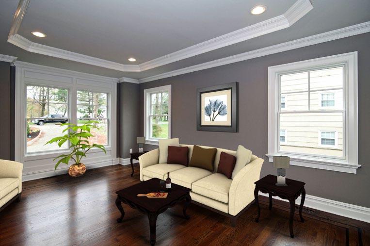 Architectural detailing include deep crown moldings, wide trim, panel wainscoting and a neutral decor set the stage for a wide array of tastes and furnishings.