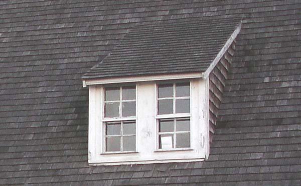 Tower window opening (W201) depicting historic molding.