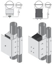with maximum 3" round post with minimum pole separation of 1" Use with Post Shim Brackets for smaller post sizes no fault warranty Notes: M62FG can