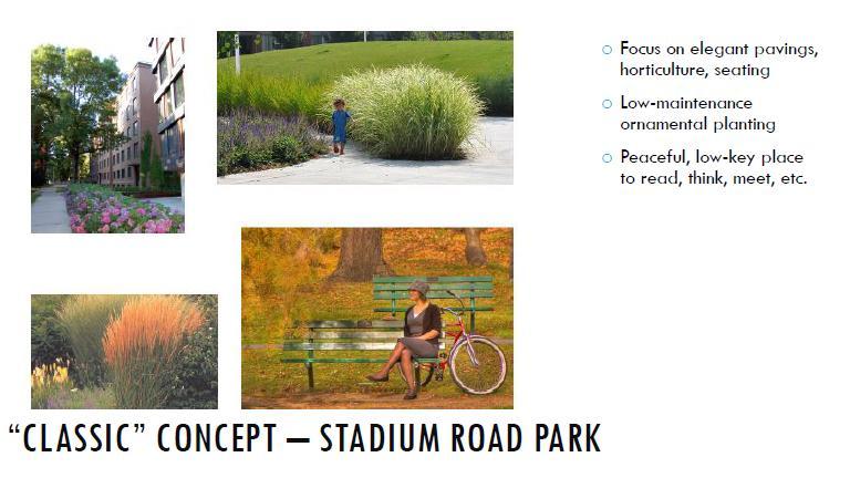 Stadium Road North and South Parks Improvement Plan Phase new2 pathways, landscape and recreation amenities, and a wider Martin Goodman Trail I "CLASSIC" CO