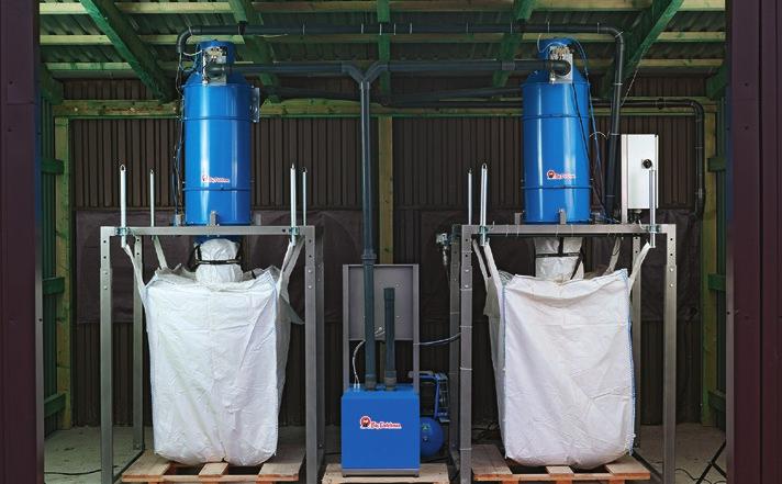 It mainly consists of: 1 2 3 4 suction module with turbine compressor dust separator (cyclone) collecting container with attachments (Big-Bag) 5 6 7 piping to the dust filter automatic control unit