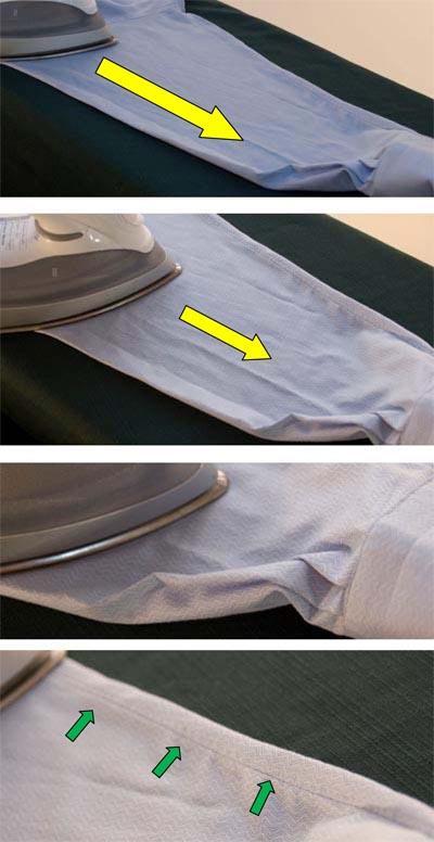 5. Iron the Sleeves I choose to iron sleeves last as of all the parts of the shirt, they can be ironed in the widest variety of ways and for most men are the trickiest part of the shirt.