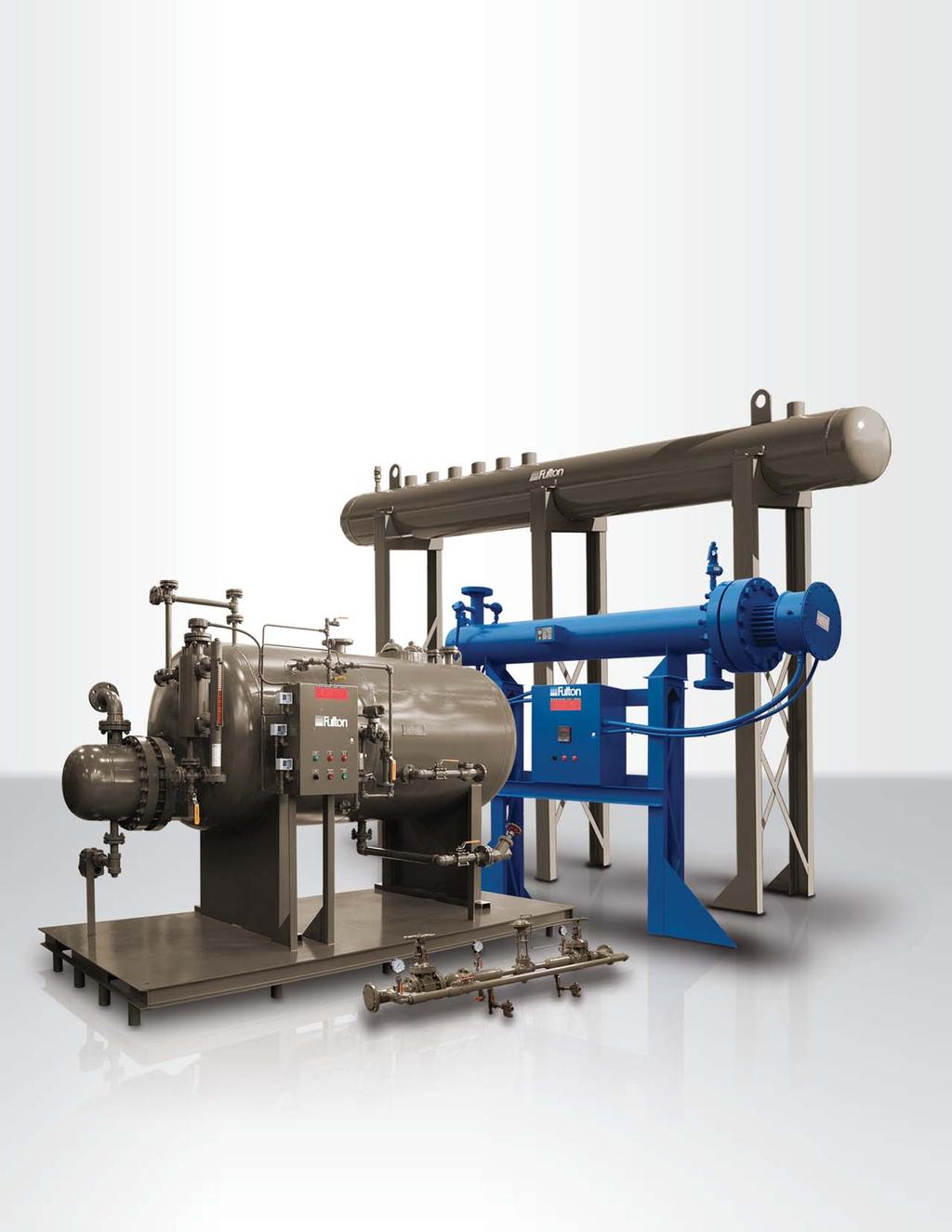 EQUIPMENT Unfired Steam Generators Accumulators Superheaters Steam Separators / Filters PRV Stations THE PURPOSE Our auxiliary equipment is used to control the quality, pressure, storage capacity and
