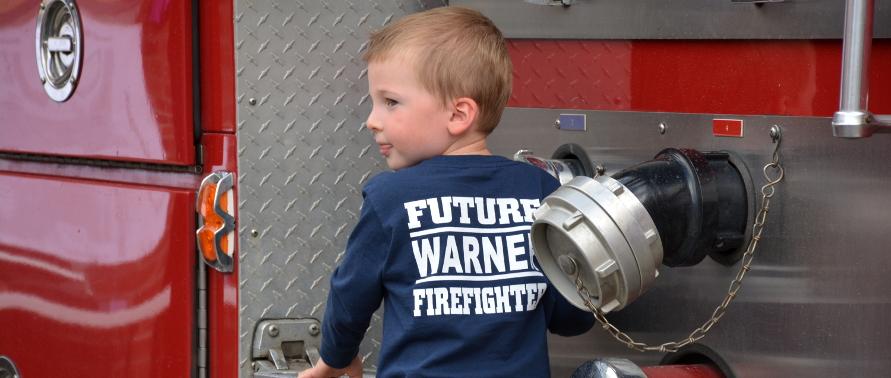 It is designed for future generations of firefighters who will follow in their footsteps. Due to the nature of firefighting, the floor of the Warner fire station always gets wet.