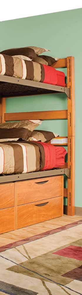 UNIVERSITY LOFT COMPANY GREENFIELD SERIES GREENFIELD BUNK BED Ideal for tight spaces.