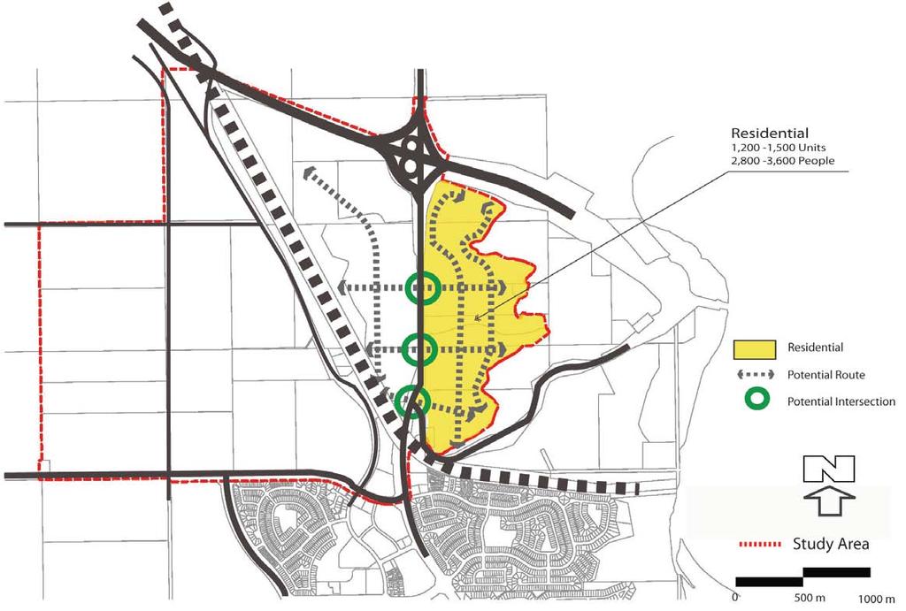 AREA 3 LAND USE OPTION 3 LAND USE CONCEPT The entire area is comprised of low to medium density residential development.