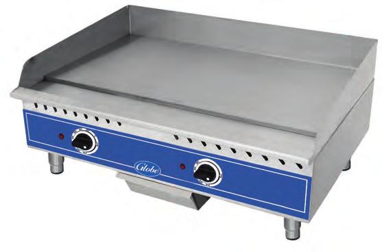 Models GEG24 and GEG36 GLOBE ELECTRIC GRIDDLES Compact, energy-efficient, and durable.