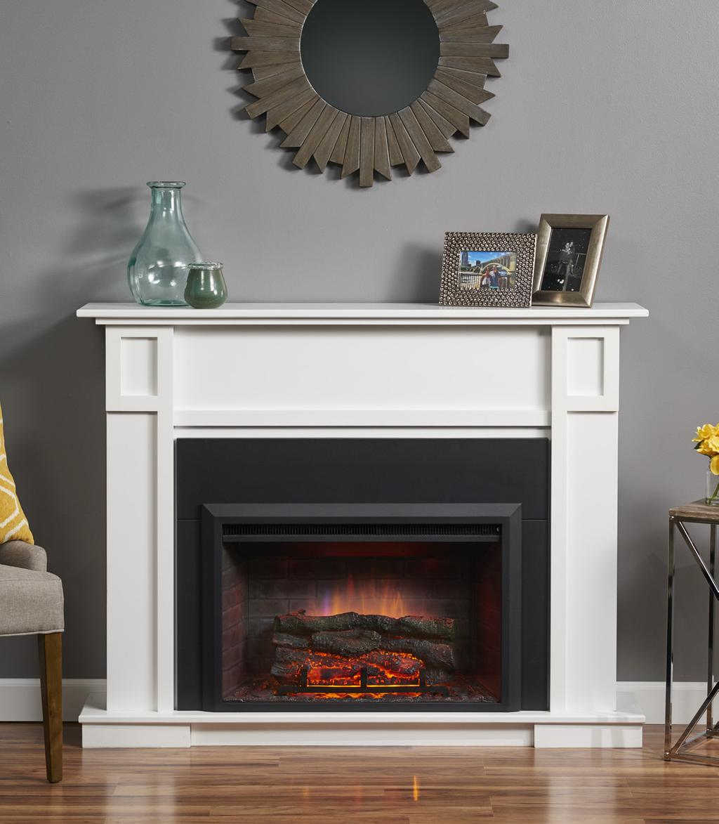 zero-clearance electric fireplace insert Use virtually anywhere in your home Designed for pre-existing fireplaces but can be installed in a custom cabinet, recessed into a wall, or with the Gallery
