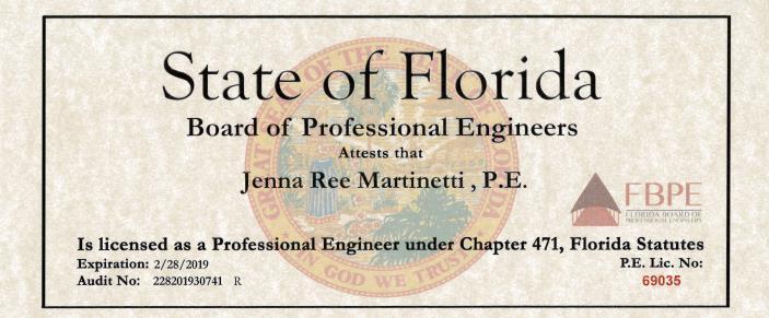 PROJECT MANAGER JENNA MARTINETTI, PE Over 13 years of